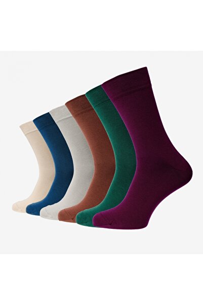 LAURMAR Seamless combed cotton long socks - set of 6 pairs for men