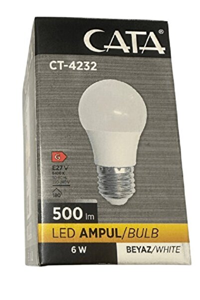 Cata 5 Adet CT-4232 6 Watt Beyaz Işık Top Ampul 6500K 500 Lümen