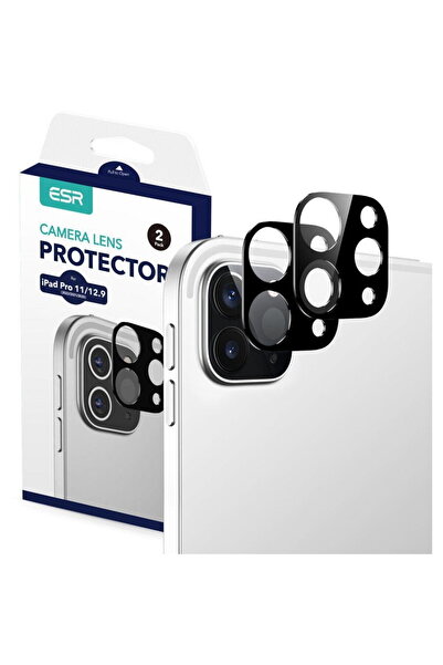 ESR LENTILE CAMERĂ DIN STICLĂ TĂMURĂ, PACHET DE 2, IPAD PRO 11 / PRO 12.9, NEGRE