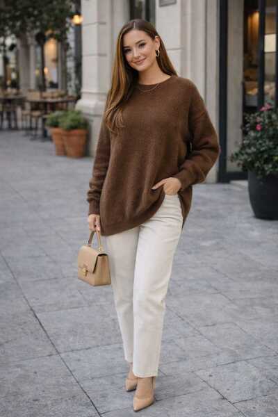 Vaniza Crew Neck Oversized Standard Size Knitwear Sweater