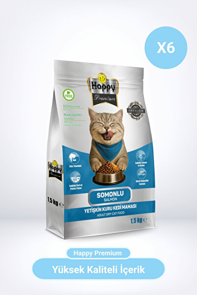 Happy Somonlu Kuru Kedi Maması 9 Kg
