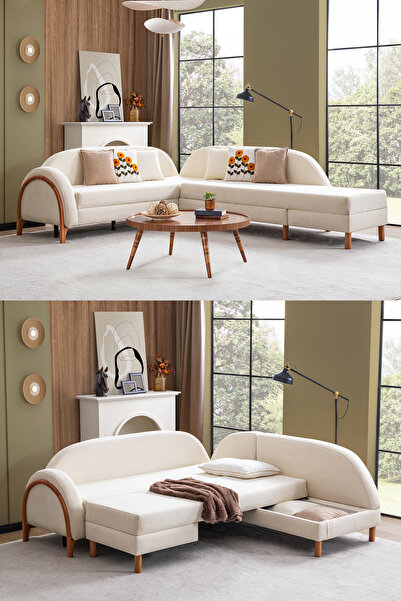 Cavissa Home Living Cavis Bohem Yataklı Sandıklı Köşe Koltuk Takımı