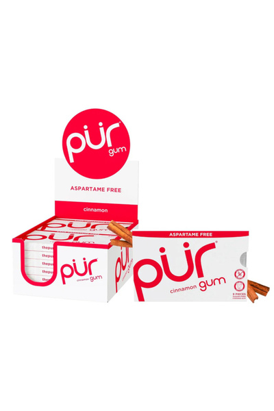 Pur Gum Cinnamon – Aspartame Free, Sugar-Free Vegan Gum, 9 Pieces