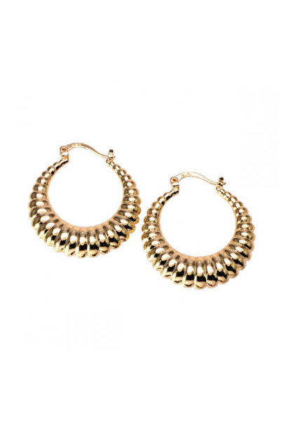 Gold Cercei dama rotunzi placati cu aur 18k