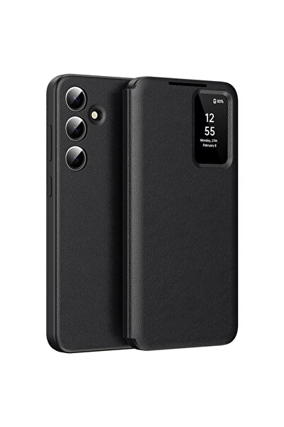 Techsuit Husă pentru Samsung Galaxy S23 FE - Seria SmartView - Negru