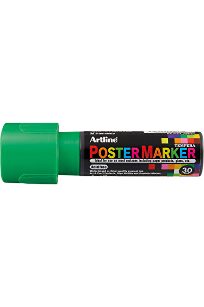 artline Marker pentru poster ARTLINE, corp plastic, varf tesit 30mm - verde f...