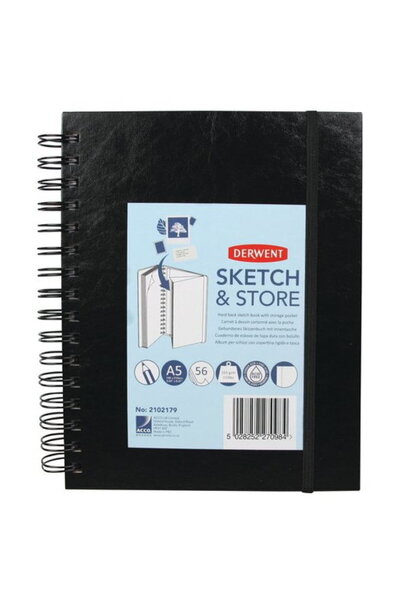 Derwent Caiet pentru schite si desen Professional, A5, cu spira, 56 coli, 165...