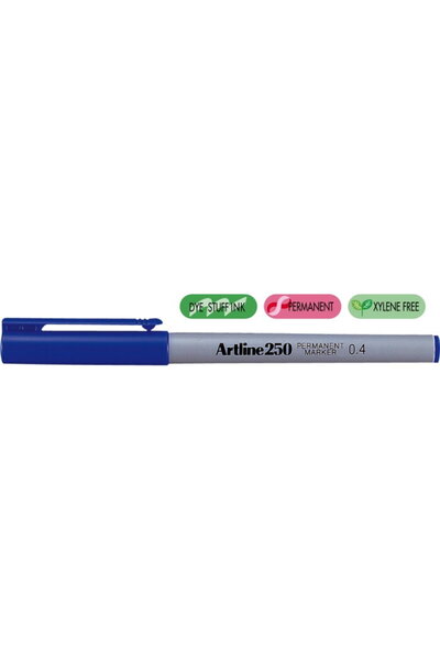 artline Permanent marker 250, corp plastic, varf rotund 0.4mm - albastru