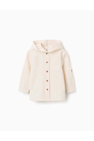 Ziddy LS SHIRT LINEN, BEIGE, 6/9M