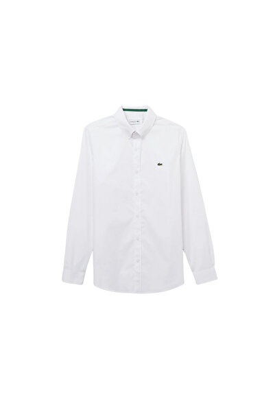 Lacoste Men's Slim Fit Buttoned Collar White Shirt