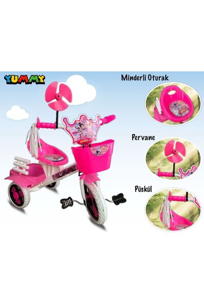 YSN YUMMY Üç Tekerlekli Pedallı Çocuk Bisikleti