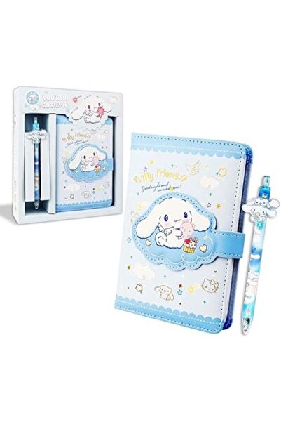 SANRIO مجموعة دفتر يوميات سينامورول ودفتر ملاحظات لطيف مع قلم، دفتر يوميات لل...
