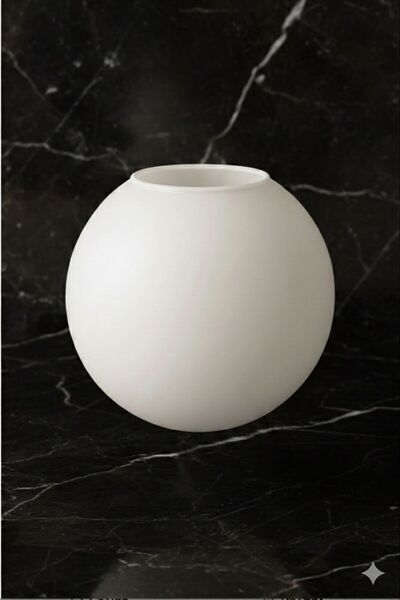 LİVORA LIGHTING Beyaz Rengi 15 Cm Glop Fanus Avize Camı Beyaz