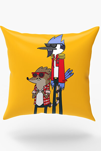 Karkan Tekstil Regular Show (Continuous Series) - Mordecai and Rigby Patterne...