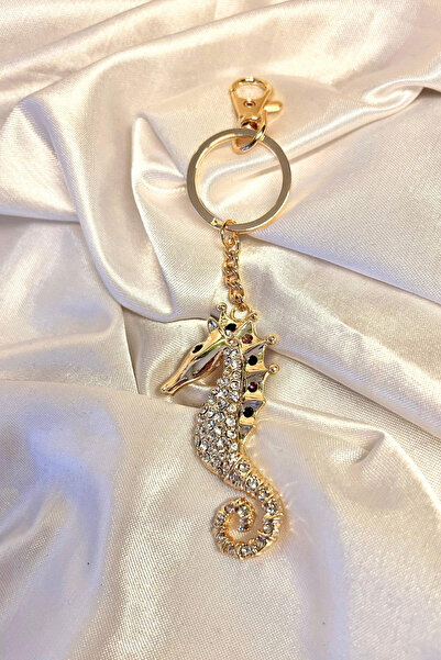 Luxe Loom Zarafetin Işıltısı Zircon Stone and Colorful Crystal Seahorse Figur...