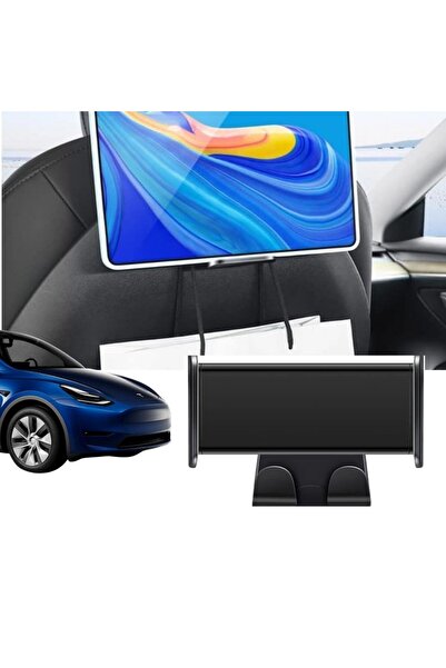 TESLA Model Y - Model 3 Koltuk Arkasına Takılan Tablet Tutucu ve İkili Kanca ...