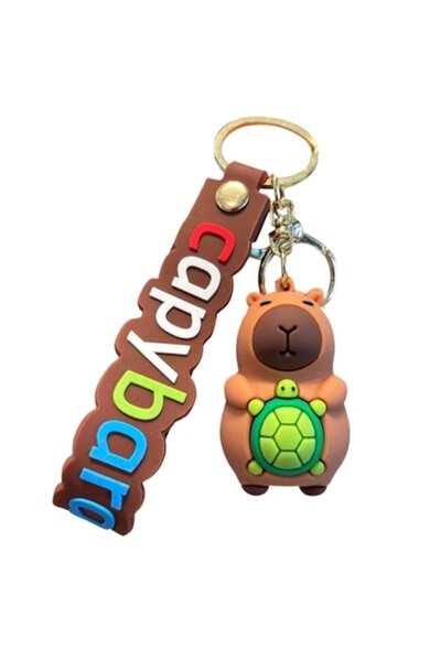Edibazzar Capybara and Turtle Keychain