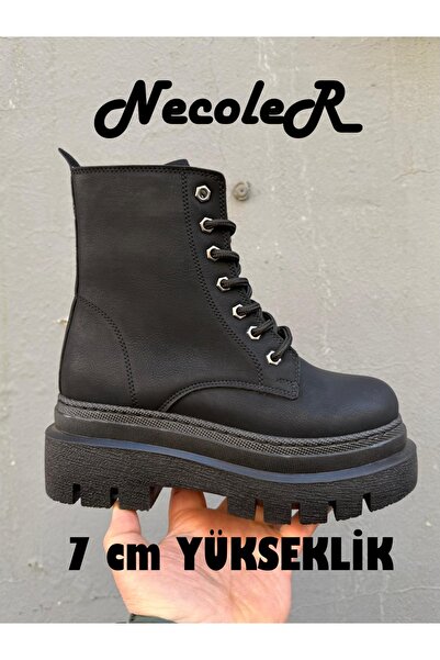 Neco High-Sole (7cm) Women's Boots, Easy to Wear with Zipper (762)