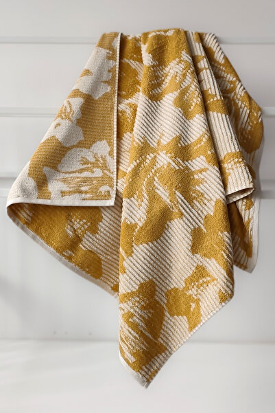 Sevim Yarn Dyed Patterned 100% Cotton Bath Towel - High Water Absorption - 90...