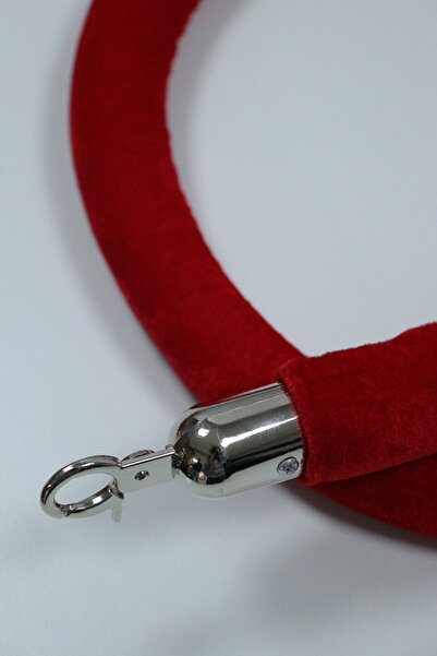 HCA LİMİTED Red / Red Protocol Barrier Rope 150cm Imported Velvet with Hook (...