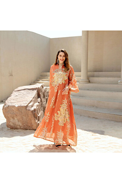 Generic Special offer Women's Golden Bead Embroidered Jalabiya