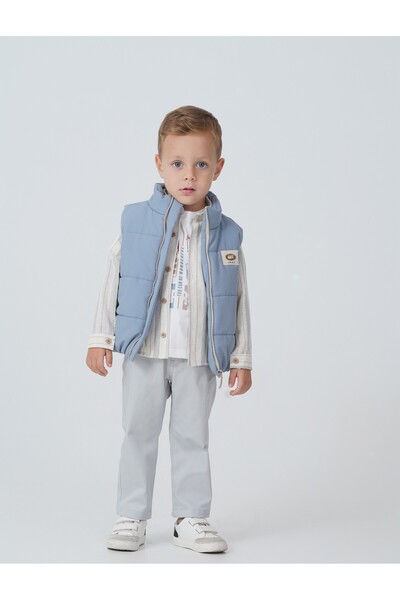 LUCY EXCLUSİVE 4-Piece Inflatable Vest Set (Pants;T-Shirt;Shirt;Vest) Boy's S...