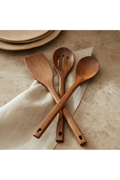 Tantitoni Inter 048-06 Acacia Wood 3-Piece Serving Set
