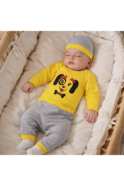 nudesse Baby Bodysuit Set with Hat