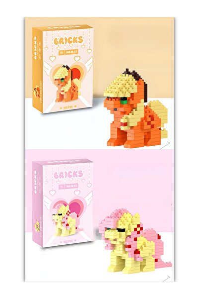 DEK BRICKS My Little Pony Applejack & Fluttershy İkili Yapı Blokları Figür Se...
