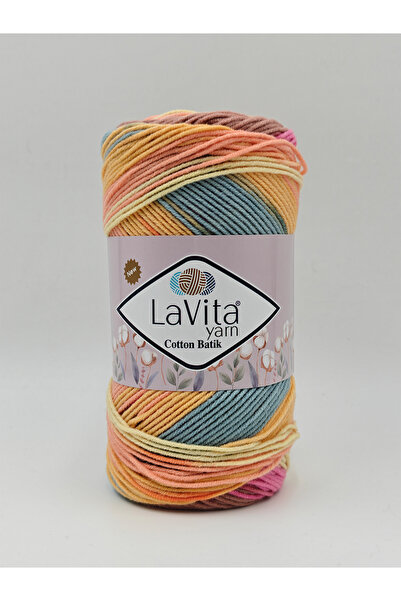 LaVita Yarn Cotton Batik Hand Knitting Yarn 60% Cotton 40% Acrylic 100Gr (Cb2...