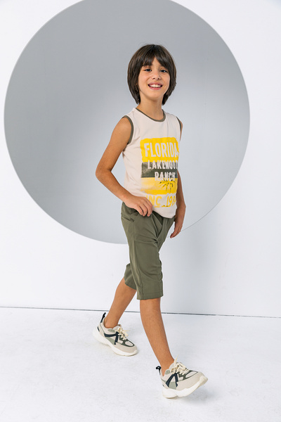 incity Boy's Printed Zero Sleeve T-Shirt-New Season