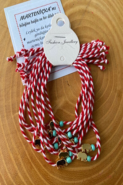 Shepidi 10-Piece Gold Elephant Martenika Lucky Bracelet