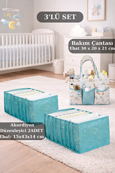 PONÇİK BEBEK Baby Bakım Çantası Çok Gözlü Bebek Çantası Çekemece Düzenleyici ...