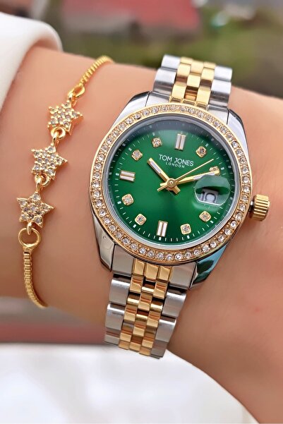Tom Jones Original Brand - Yellow Green Color - 2 Year Warranty Women's Wrist...