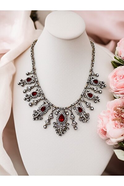 FAYRA ACCESSORIES Zircon Stone Water Drop Engagement Henna Wedding Choker