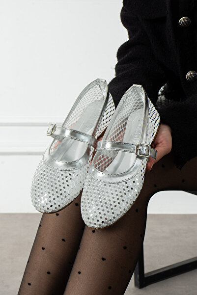 Mio Styllo File Ve Kare cu pietre aplicate Balerini de lux pentru femei cu vâ...