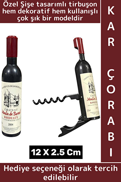 Wintoup Özel Tasarım Dekoratif Hediyelik Şık Şişe Tasarımlı Şarap Şişesi Prat...