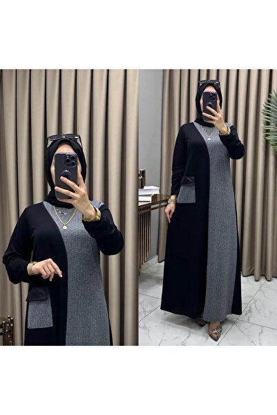 ModaMinar Kadın Kristal Penye Kumaş Elbise