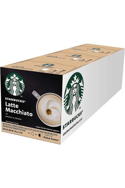 Starbucks Latte Macchiato Espresso Capsules by Dolce Gusto, 3 * 12 Capsules