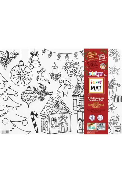 Funny Mat PLANȘĂ REUTILIZABILĂ 48x33.5 cm + CADOU SET INSTRUMENTE DE COLORAT