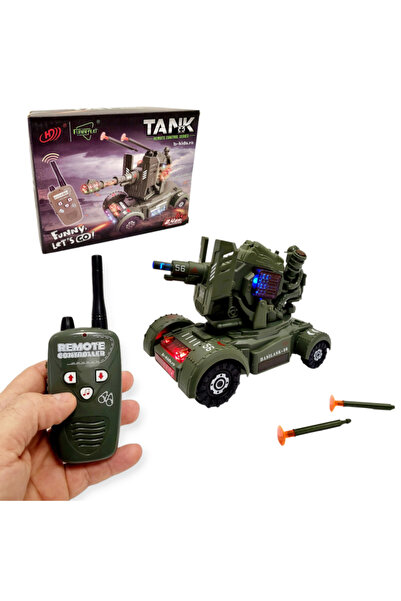 Toys Tanc blindat cu telecomandă și ținte cu ventuză