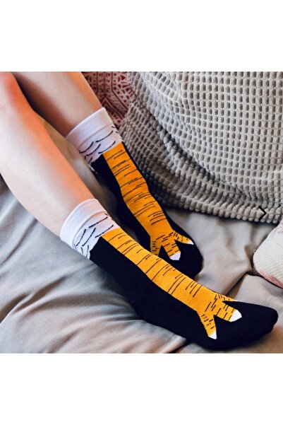 SESON BUTİK Tavuk Ayaklı Renkli desenli Ünisex Çorap