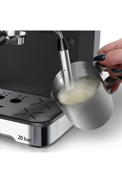 ROHNSON Espressor manual R98035, 20 bari, 850 W, 1,5 L, protectie la supraincalzire display LED,