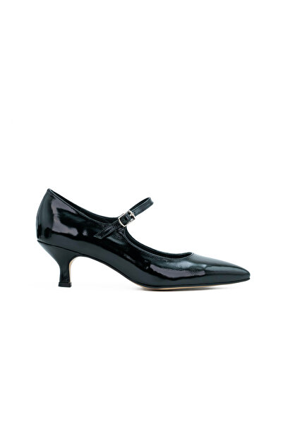 Tuna Genuine Patent Leather Classic Women's Shoes with Straps - Zf8312