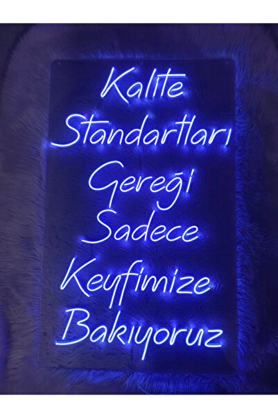 dekoraven Kalite Standartları Gereği Sadece Keyfimize Bakıyoruz Yazılı Neon L...