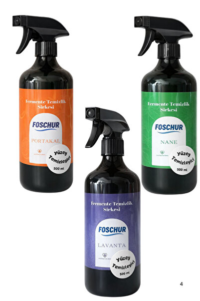 FOSCHUR Fermente Çok Amaçlı Yüzey Temizleyici- Saf İçerik 500ml ( Portakal-Na...