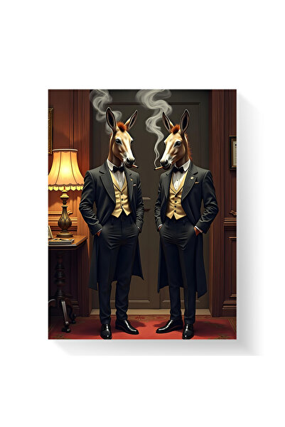 Printees Tablou - Măgarii din înalta societate - Canvas pe șasiu