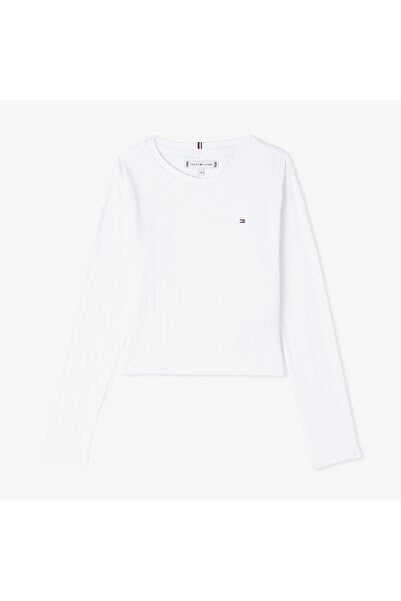 Tommy Hilfiger Pointelle Çocuk Mavi Top