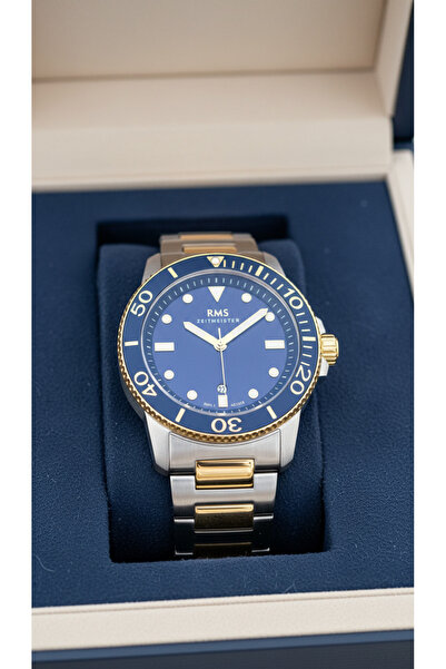 Romanson Gold Gümüş Çelik Kordon Erkek Kol Saati L-RMS.1.AG1546.04