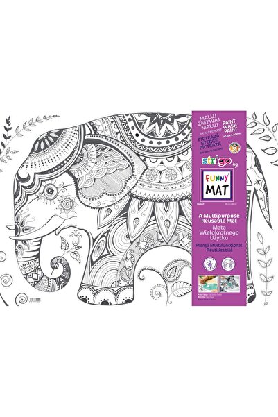 Funny Mat PLANȘĂ REUTILIZABILĂ 68X48 cm + CADOU SET INSTRUMENTE DE COLORAT